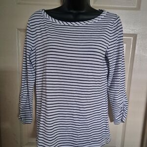 Talbots striped blouse size small A-49 5/$25